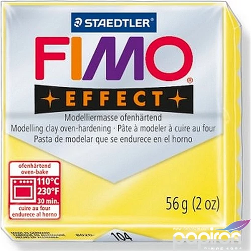 Gyurma 56 g Fimo égethető Effect áttetsző sárga FM8020104