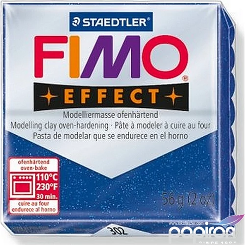 Gyurma 56 g Fimo égethető Effect csillámos kék FM8020302
