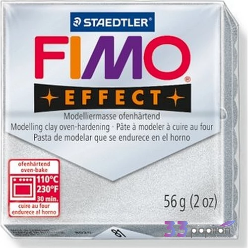 Gyurma 56 g Fimo égethető Effect ezüst FM802081