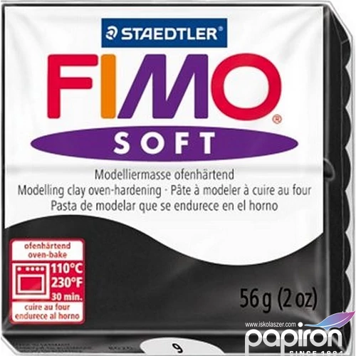 Gyurma 56 g Fimo égethető Soft fekete FM80209