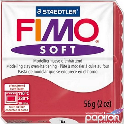 Gyurma 56 g Fimo égethető Soft meggy piros FM802026