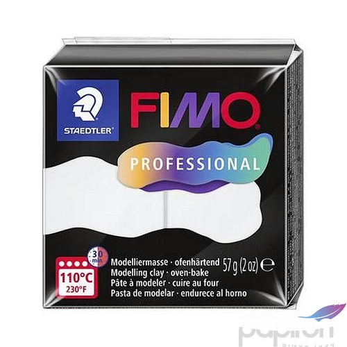 Gyurma 57g Fimo égethető, Professional, fehér 