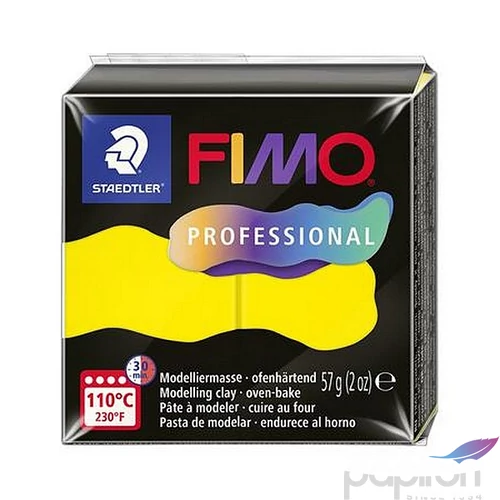 Gyurma 57g Fimo égethető, Professional, sárga 