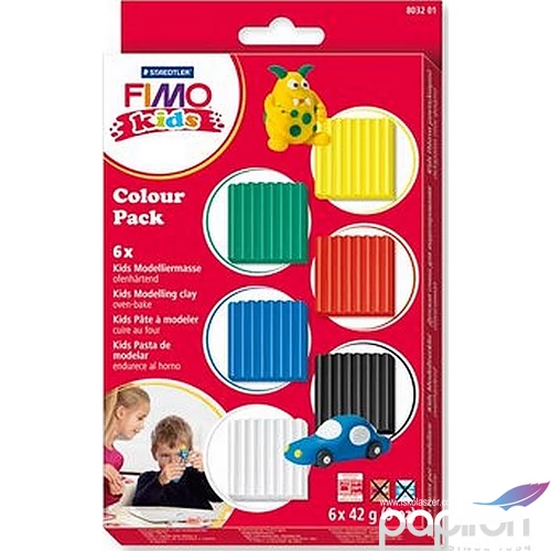 Gyurma készlet 6x42 g Fimo égethető Kids Color Pack 6 alapszín FM803201