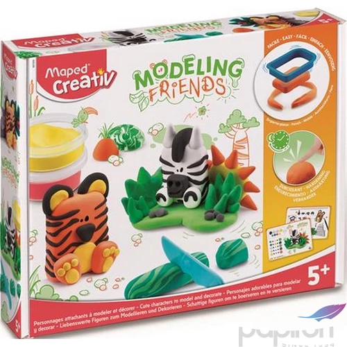 Gyurma készlet Maped levegőre száradó, MAPED CREATIV, Modelin Friends Wild, vadvilág