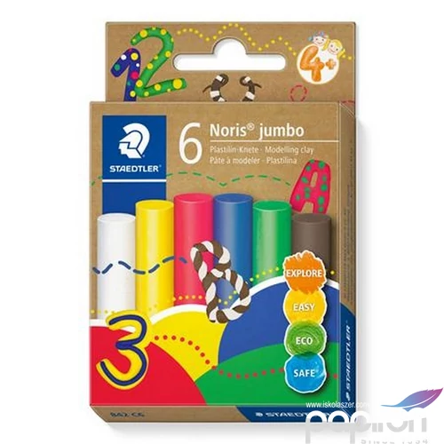 Gyurma készlet modellező STAEDTLER Noris jumbo 842 6 különböző szín