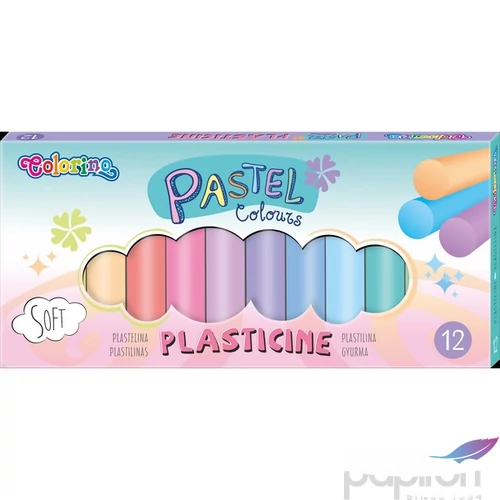 Gyurma készlet 12-es Pasztell kerek puha 12szín
