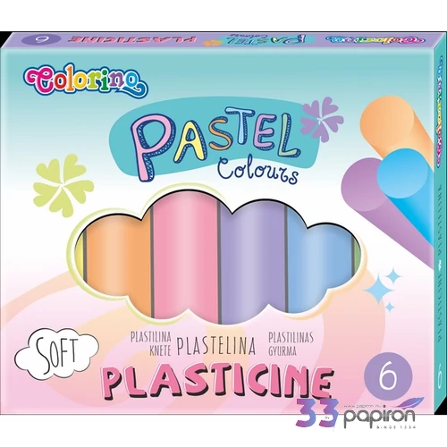 Gyurma készlet 6-os Pasztell kerek puha 6szín