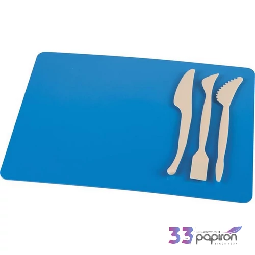 Gyurmaformázó szett PANTAPLAST 210x297mm-es tábla + 3 formázókés Iskolaszerek Panta Plast 0439-0004-99
