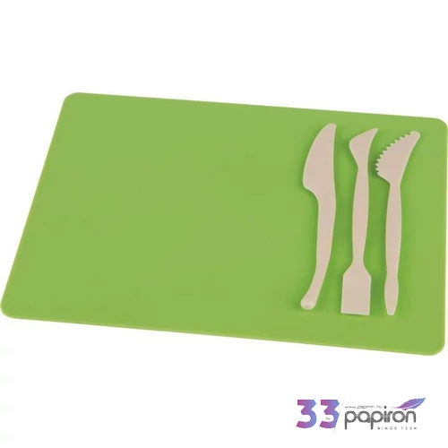 Gyurmaformázó szett PANTAPLAST 210x297mm-es tábla + 3 formázókés Iskolaszerek Panta Plast 0439-0004-99