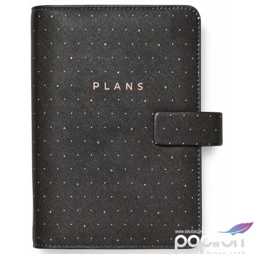 Gyűrűs kalendárium Filofax Moonlight Personal Fekete Filofax / Filofax határidőnaplók