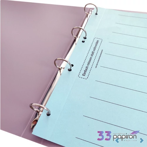 Gyűrűskönyv 4 gyűrűs 35mm PP SoftTouch lila