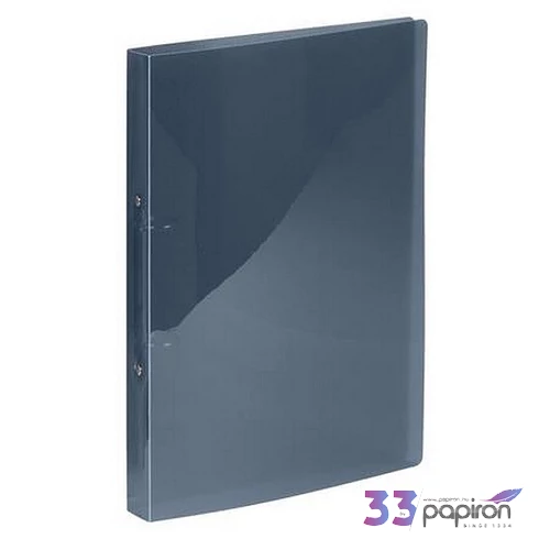 Gyűrűskönyv A4 2gy. 25mm, Viquel PP,Propyglass füstszínű IV020277