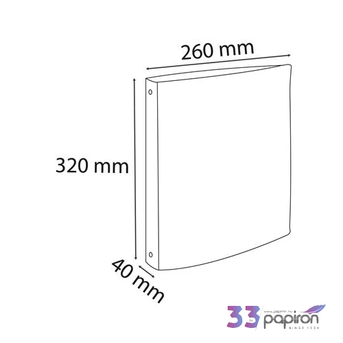 Gyűrűskönyv A4 4 gyűrű, 40mm, karton, EXACOMPTA, fekete