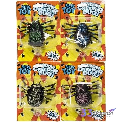 Halloween dekor pók mászó, 7cm, 4 féle