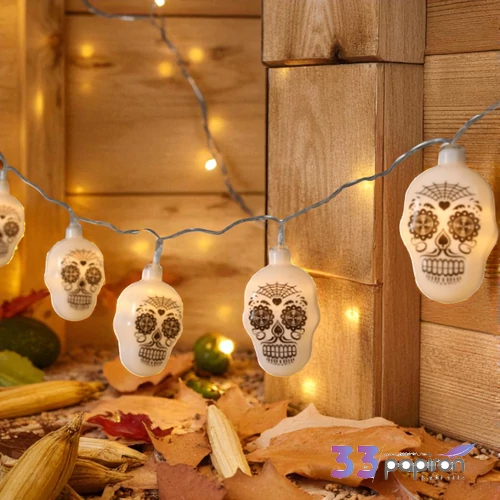 Halloween fényfűzér 10 led-del, 4 különböző mintával kpm25
