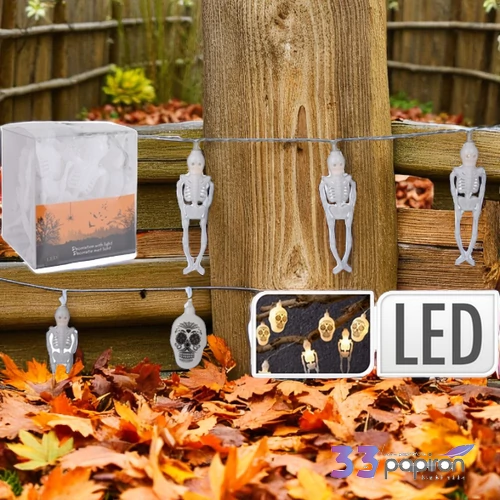 Halloween fényfűzér 10 led-del,24 különböző mintával kpm25