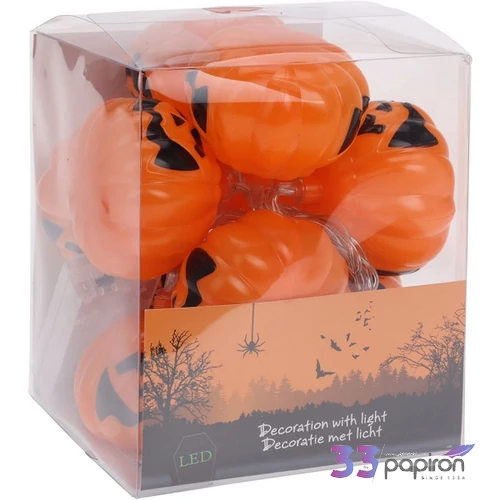 Halloween fényfűzér 10 led-del, 2 különböző mintával: kpm25