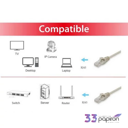 Hálózati kábe U/UTP CAT5e 5 m EQUIP bézs