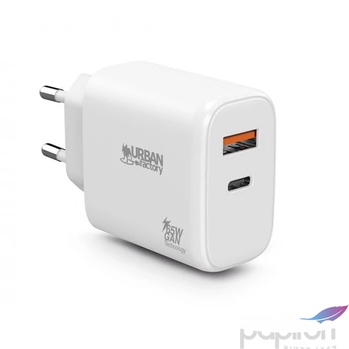 Hálózati töltő 1xUSB-A (12W) 1xUSB-C (45W) URBAN FACTORY