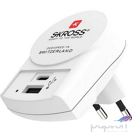 Hálózati töltő 1xUSB-A 1xUSB-C SKROSS 