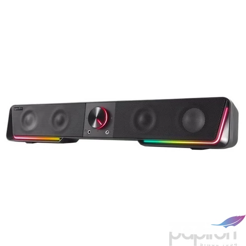 Hangszóró 12W 2x3.5mm jack +USB-A SPEEDLINK GRAVITY RGB Stereo Soundbar