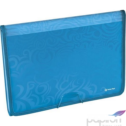 Harmonika mappa A4 Panta Plast TaiChi 6rekeszes PP műanyag gumis kék PANTA PLAST 0410-0077-03