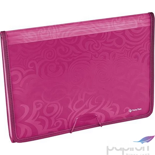 Harmonika mappa A4 Panta Plast TaiChi 6rekeszes PP műanyag gumis málna PANTA PLAST 0410-0077-26