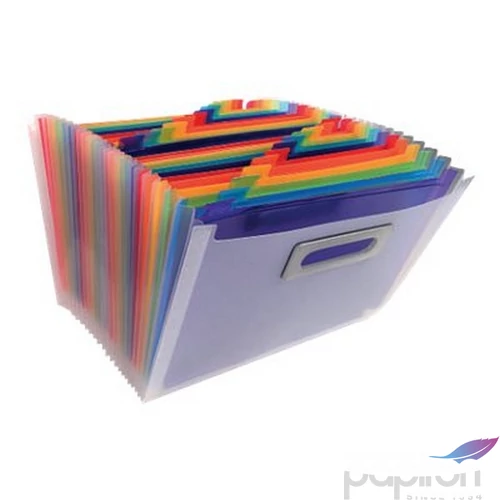 Harmónika irattartó Exacompta Crystal A4 24 rekeszes PP átlátszó, 330x235x250mm