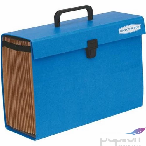 Harmónikatáska Fellowes karton, 19 rekeszes, Bankers Box Handifi kék