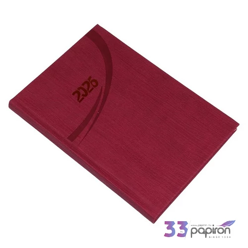 Határidőnapló A/5 2026 heti Fashion agenda bordó 5300-06 Realsystem 2026 kollekció!