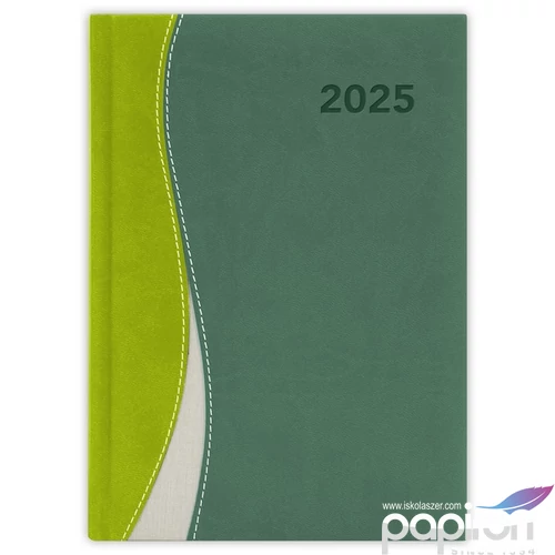 Határidőnapló A5 heti 2025 DubaiA5hetizöld-zöld Dayliner 2025-ös kollekció