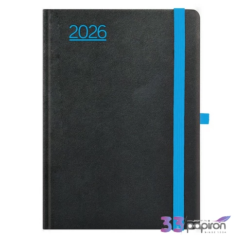 Határidőnapló Nero 2026 N021 A5 Napi Fekete-Kék Toptimer 2026 kollekció!