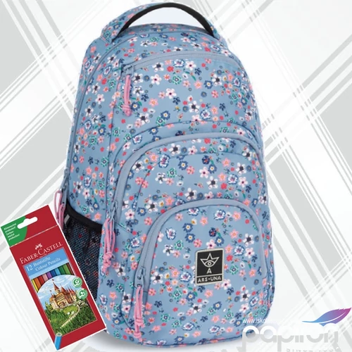 Ars Una hátizsák 24'' AU-2 25LPearl Blossom blue (5376) 54853768 Praktikus kamaszoknak zsebbel l