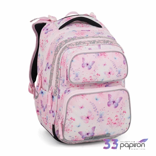 Hátizsák Bagmaster DOPI 25 A Pink pillangók 25