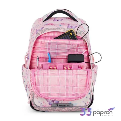 Hátizsák Bagmaster DOPI 25 A Pink pillangók 25