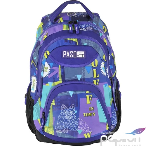 Hátizsák Paso kék zöld 34x46x20 0,6kg Paso az örök fiatalság kollekció