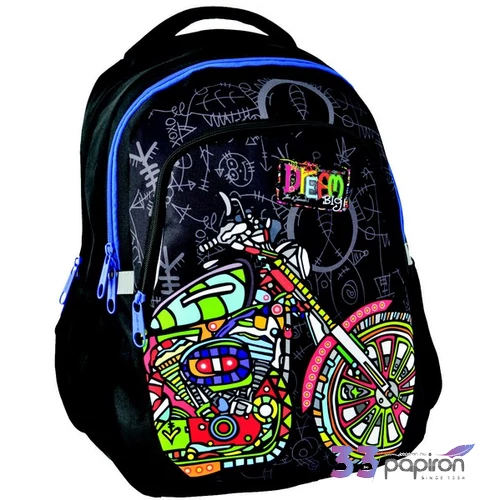 Hátizsák Paso motoros fekete 45x30x20 0,5kg Paso az örök fiatalság kollekció