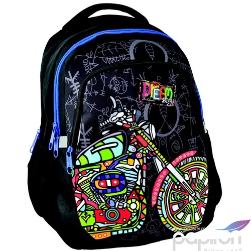 Hátizsák Paso motoros fekete 45x30x20 0,5kg Paso az örök fiatalság kollekció