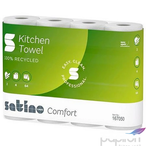 Háztartási papírtörlő 22 rétegű 4 tekercses Satino Comfort by Wepa fehér
