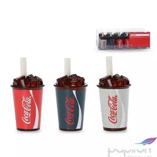 Hegyező 1lyukú +radír Coca-Cola tartályos vegyes színekben