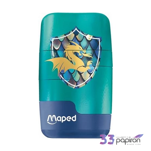 Hegyező és radír kétlyukú tartályos pótradírral MAPED Connect Dragon
