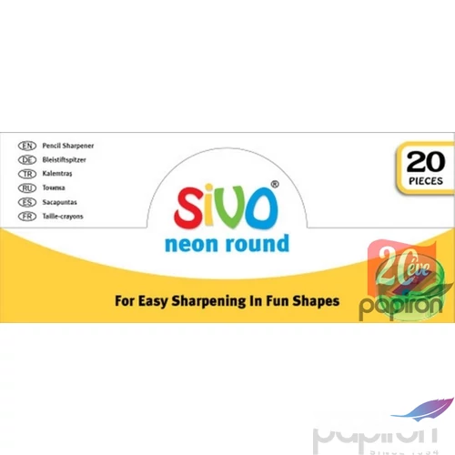 Hegyező 1lyukú SiVO Mini kör alakú színes 1lyukú Neon Round Sharpener