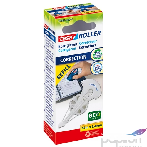 Hibajavító roller 8, 4mm TESA Roller utántöltő kazetta 8, 4mmx14m TESA 59881