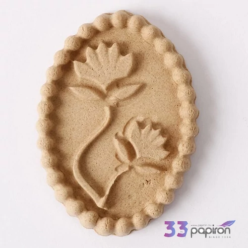 Hőre lágyuló fa Virágpecsét 4,5 x 3,2 cm