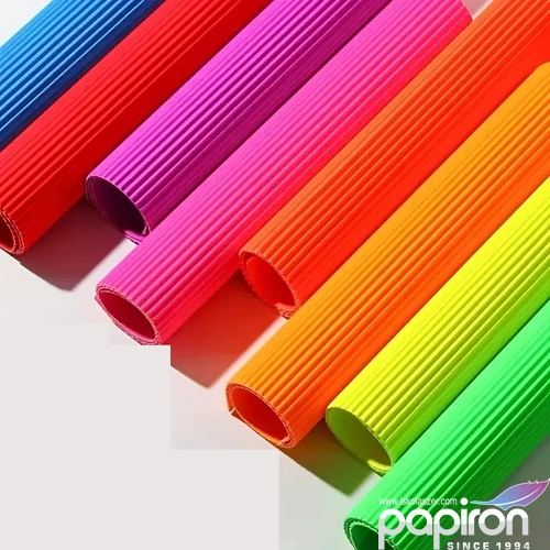 Hullámpapír 3D Fólia fluo rózsaszín 50x70cm