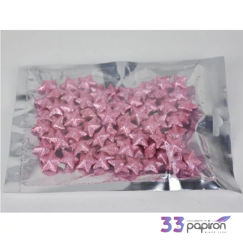 Hungarocell csillag kicsi csillámos sötétrózsaszín, 2cm