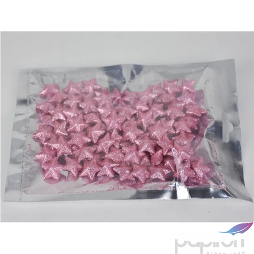 Hungarocell csillag kicsi csillámos sötétrózsaszín, 2cm