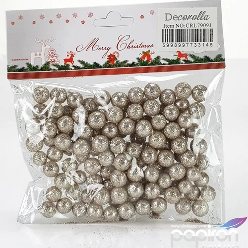 Hungarocell golyó kicsi csillámos, Pezsgő átmérő: 1cm