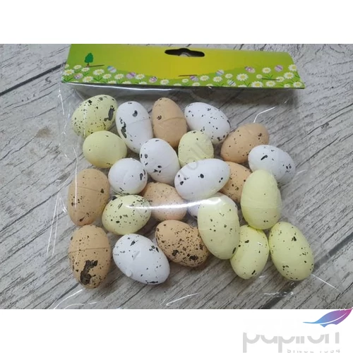 Hungarocell tojás festett természetes színek 2x3cm Hungarocelll (24db/csomag)